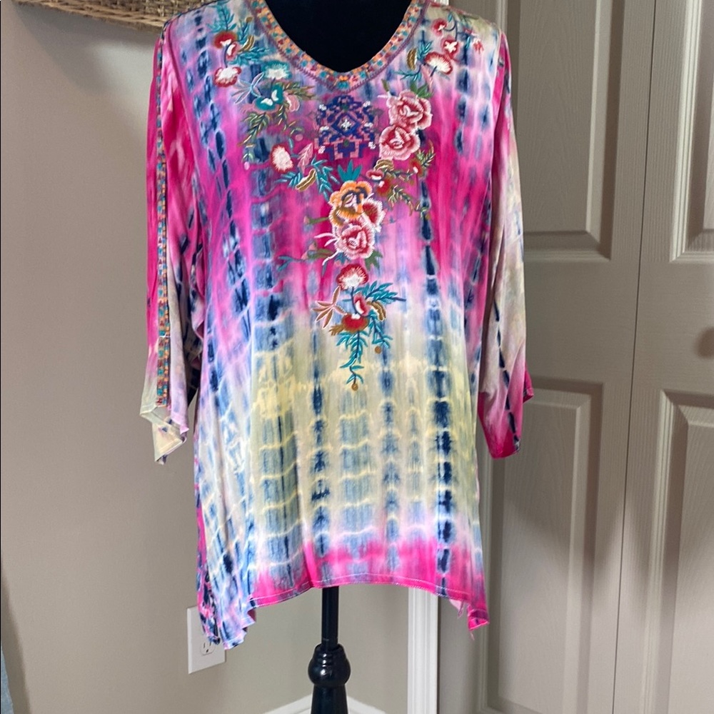 Floral Tie-Dye Women's Top